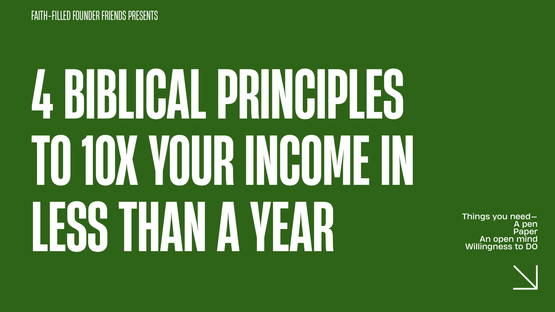 Biblical Principles Webinar